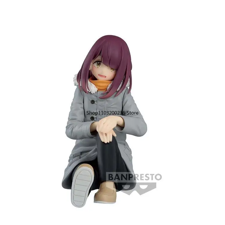 Bandai Original Laid-Back Camp Friends Who Hold Pens Kagamihara Nadeshiko&Ayano Toki Anime Action Figure Desktop Ornaments