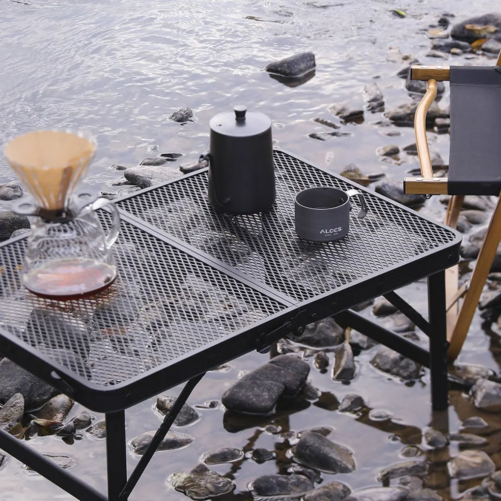 Portable Folding Table Easy Installation Wide Application Stable Structure Non-deformable Camping 60x40cm Outdoor Tool