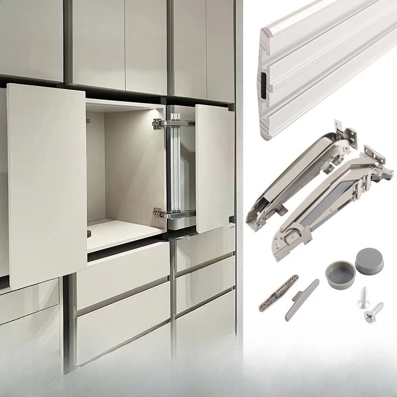 

Clothing cabinet door translation hinge flat door hinge silent damping buffer sliding door corner cabinet hardware accessories
