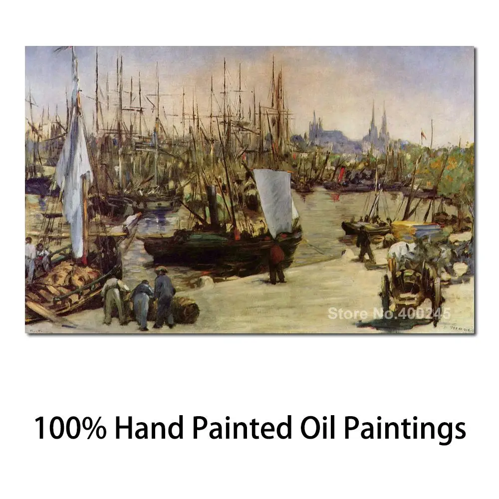 

Wall Art The Port of Bordeaux Edouard Manet Paintings Hand Painted High Quality