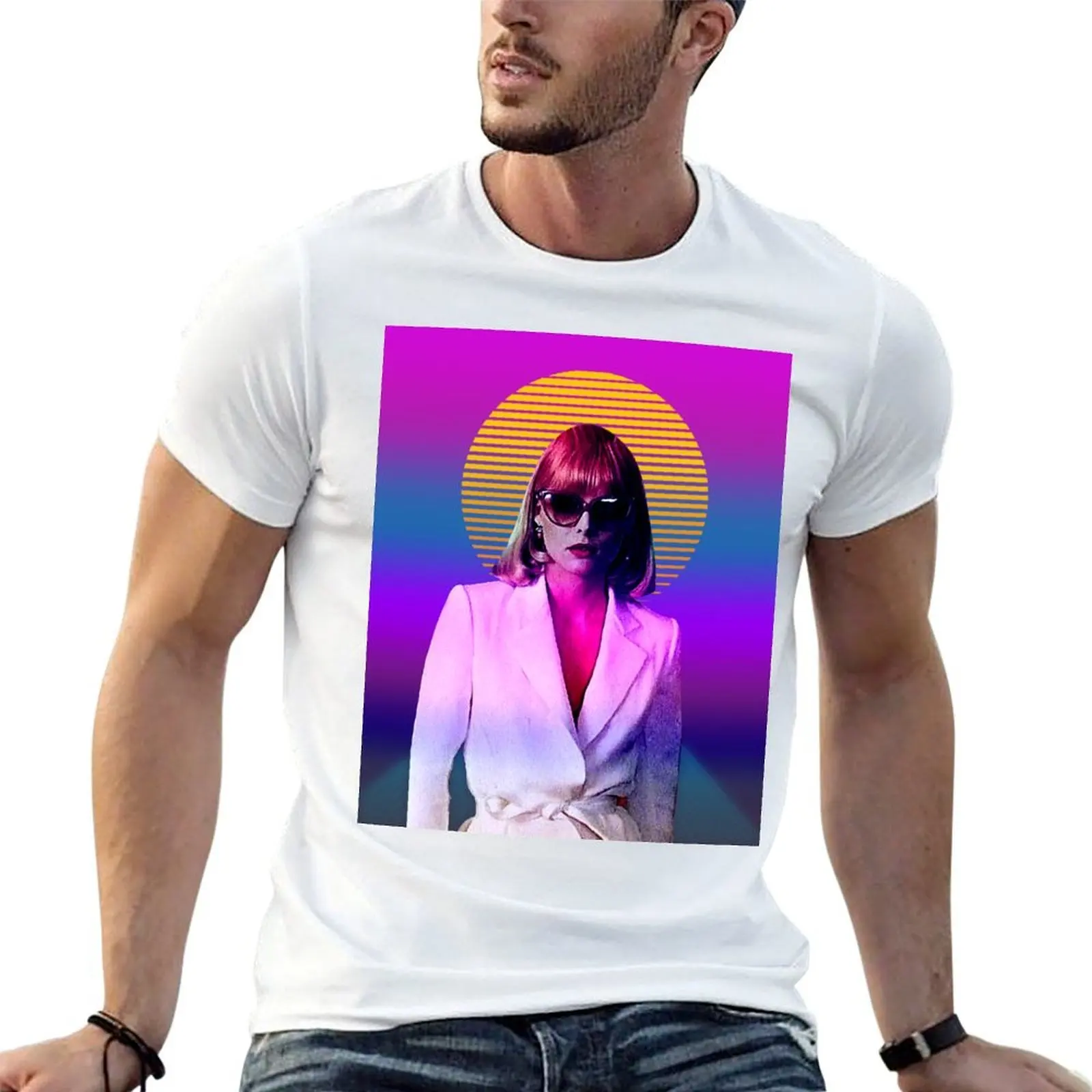 

Michelle Pfeiffer Scarface - Vaporwave T-Shirt t shirt man luxury t shirts for man cotton funny T-Shirt