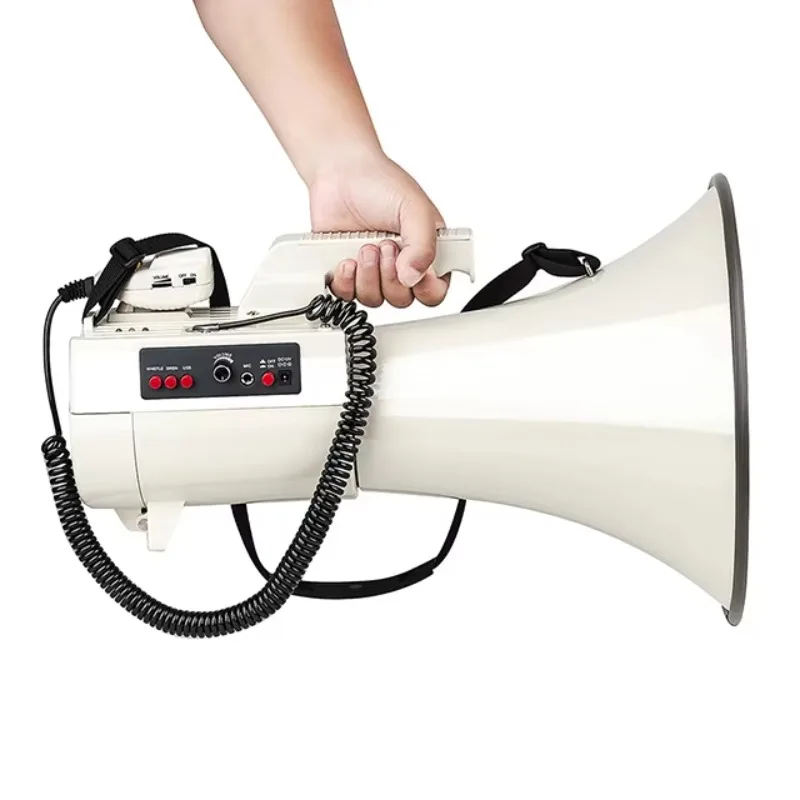 【2026】Outdoor Loudspeaker Treble Megafono Potente Rechargeable Battery 12V Megaphone With Microphone