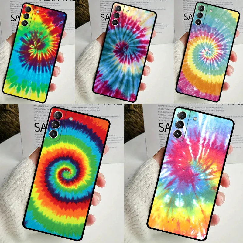 Trippy Tie Dye Hippie Art Case For Samsung Galaxy S22 S23 S24 Ultra Note 20 10 S8 S9 S10 Plus S21 S20 FE Soft Cover