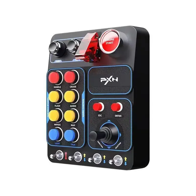 

PXN-CB1 Racing Simulation Central Control Box RGB Lighting European Truck Multi Functional Button Game Control Box