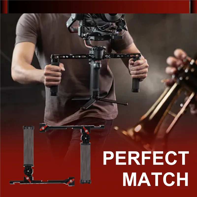 Einstellbare Handgriff Dual Carbon Griff Grip Clamp Halterung Für DJI Ronin RSC 2 RS2 Handheld Stabilisator Monitor Halterung-Heißer