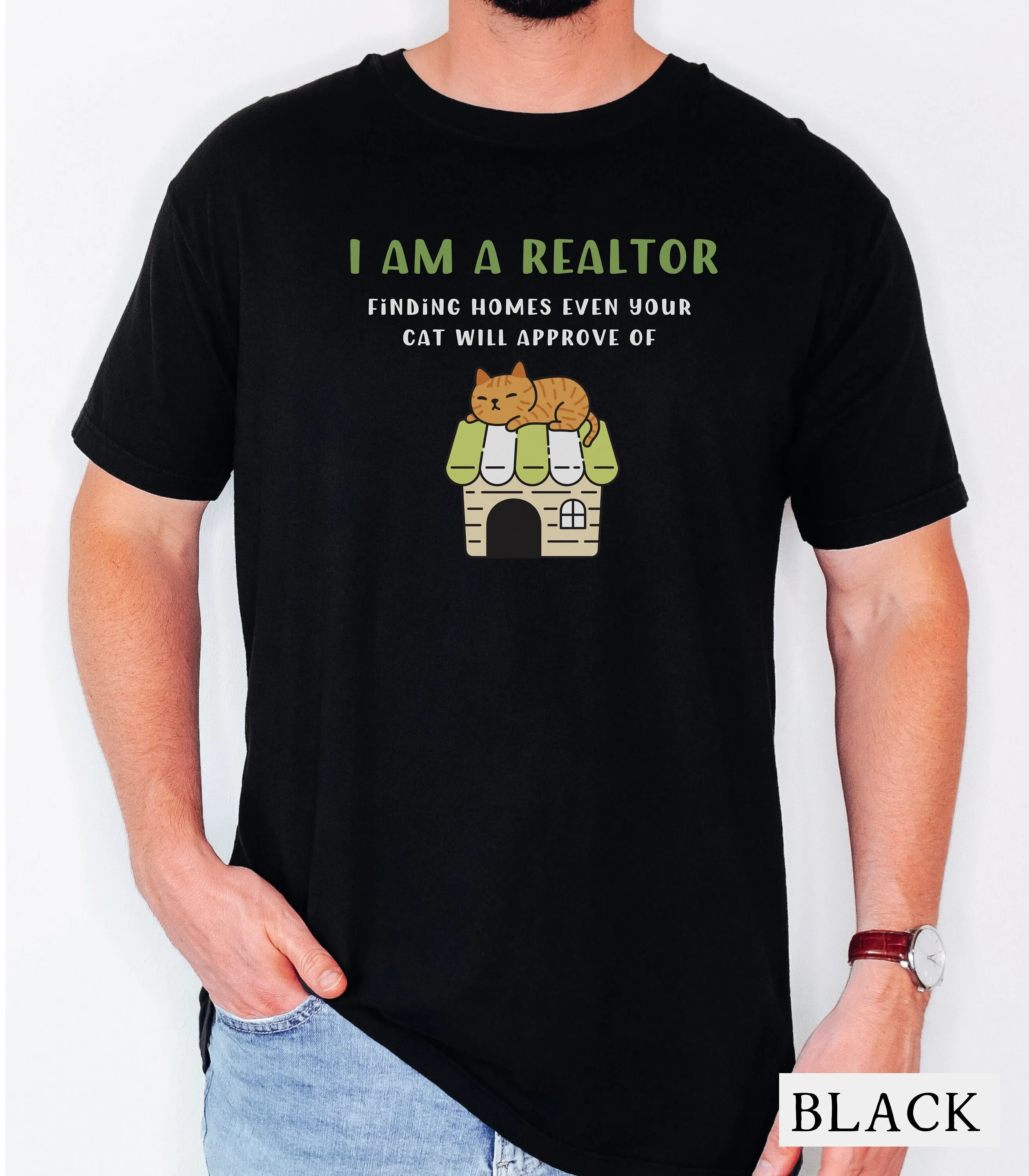 Cat Lover Realtor T Shirt I Am A Funny Real Estate And Dad Mom Agent