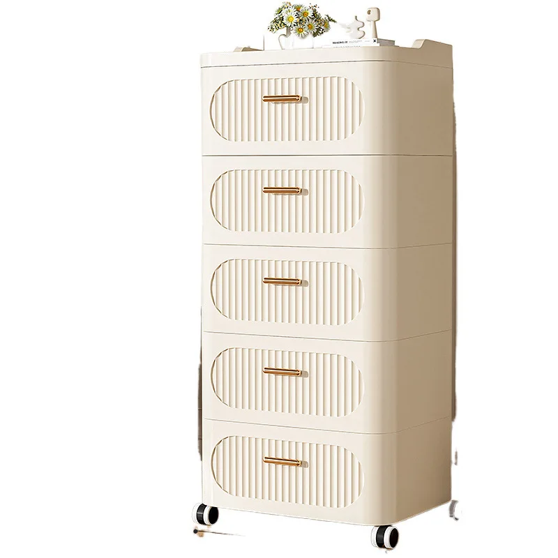 Light luxury drawer storage cabinet, household bedroom bedside locker