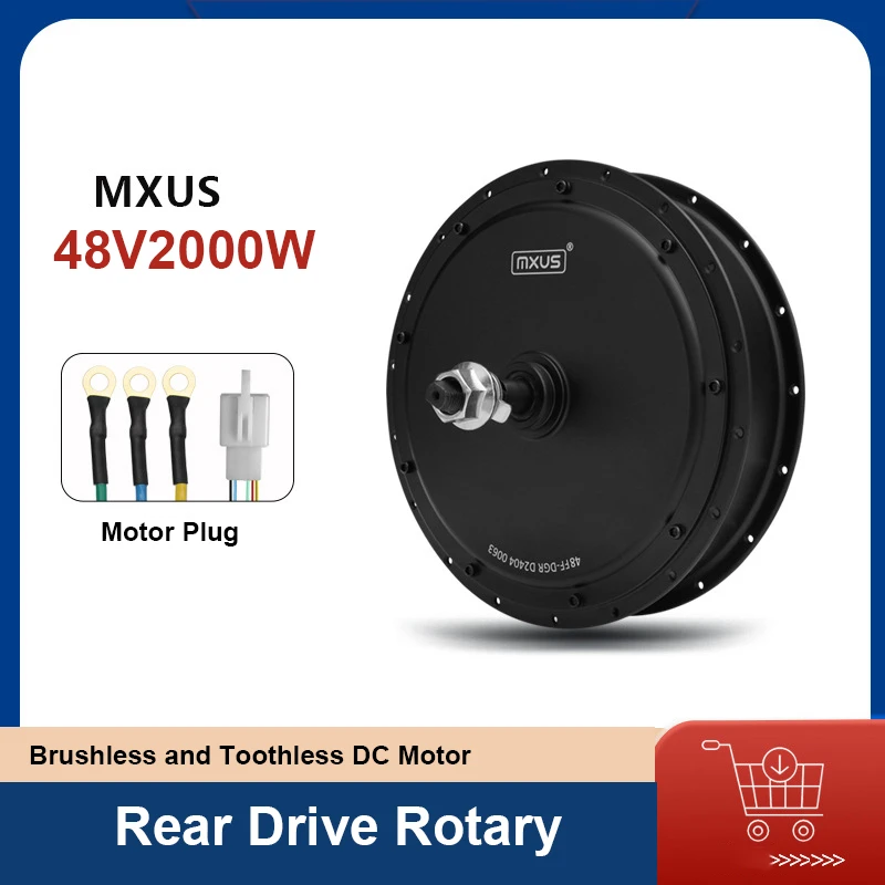 MXUS 48V2000W電動自転車モーターマウンテンバイクリアドライブ改造電動ブースターブラシレス歯なしホイールハブモーター