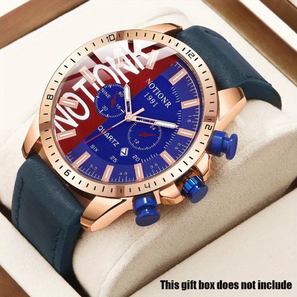 

Модные мужские повседневные часы с большим циферблатом, спортивные кварцевые наручные часы, часы с датой, подходят для мужчин