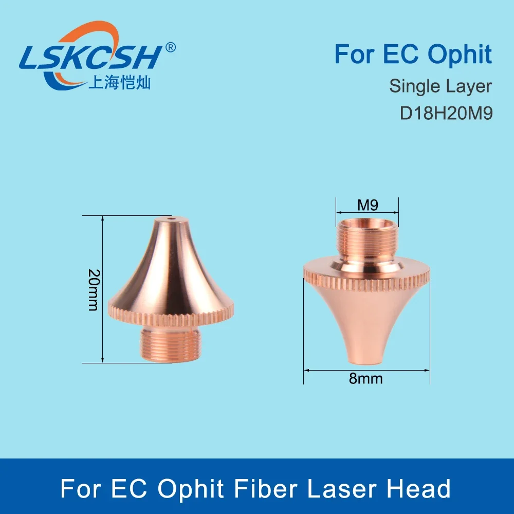  10Pcs/Lot EC Ophit Laser Nozzle Single Layer Double Layer 0.8-4.0mm M9 Ceramic Holder For EC Ophit  Laser Cutting Head