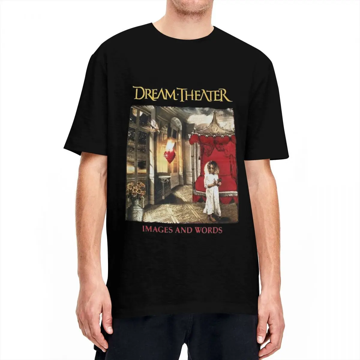 Men Women\'s Images Dream Theater Music Band T Shirts 100% Cotton Tops Novelty Short Sleeve O Neck Tees Printed T-Shirts