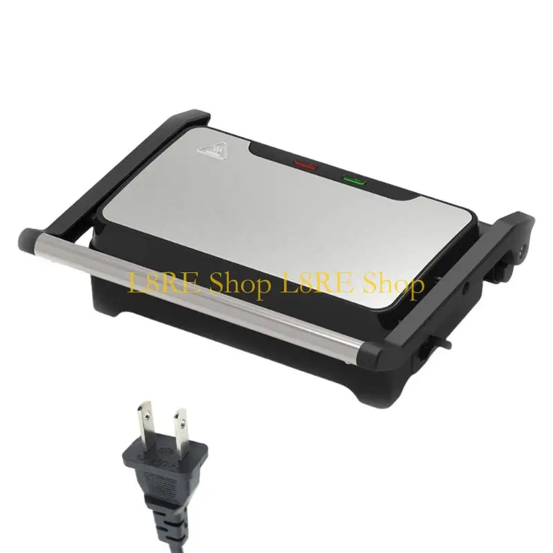 LED 지표가있는 L8RE 전기 그릴 파니니 프레스 샌드위치 메이커 스테인리스 스틸 터치 핸들 와플 토스터