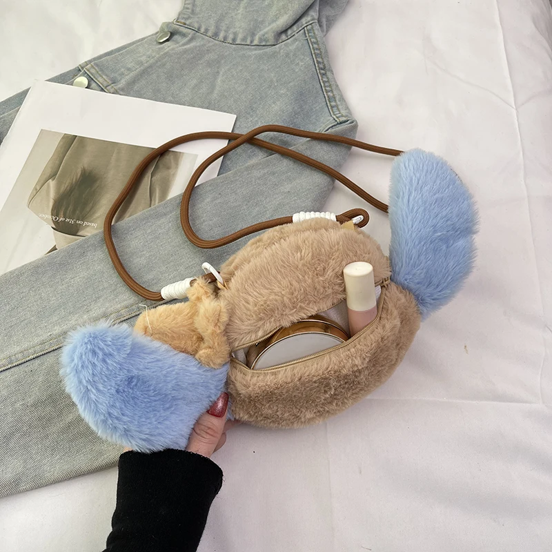 新しいディズニーステッチ漫画ぬいぐるみバックパックかわいい冬のギフト女の子のためのぬいぐるみおもちゃぬいぐるみバッグ子供キャリーオンサッチェル