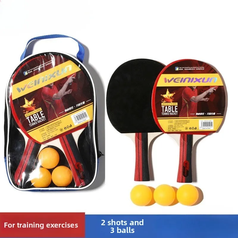 

Table Tennis Racket 2PCS Professional Ping Pong Racket Set Pimples-in Rubber Hight Quality Blade Bat Paddle