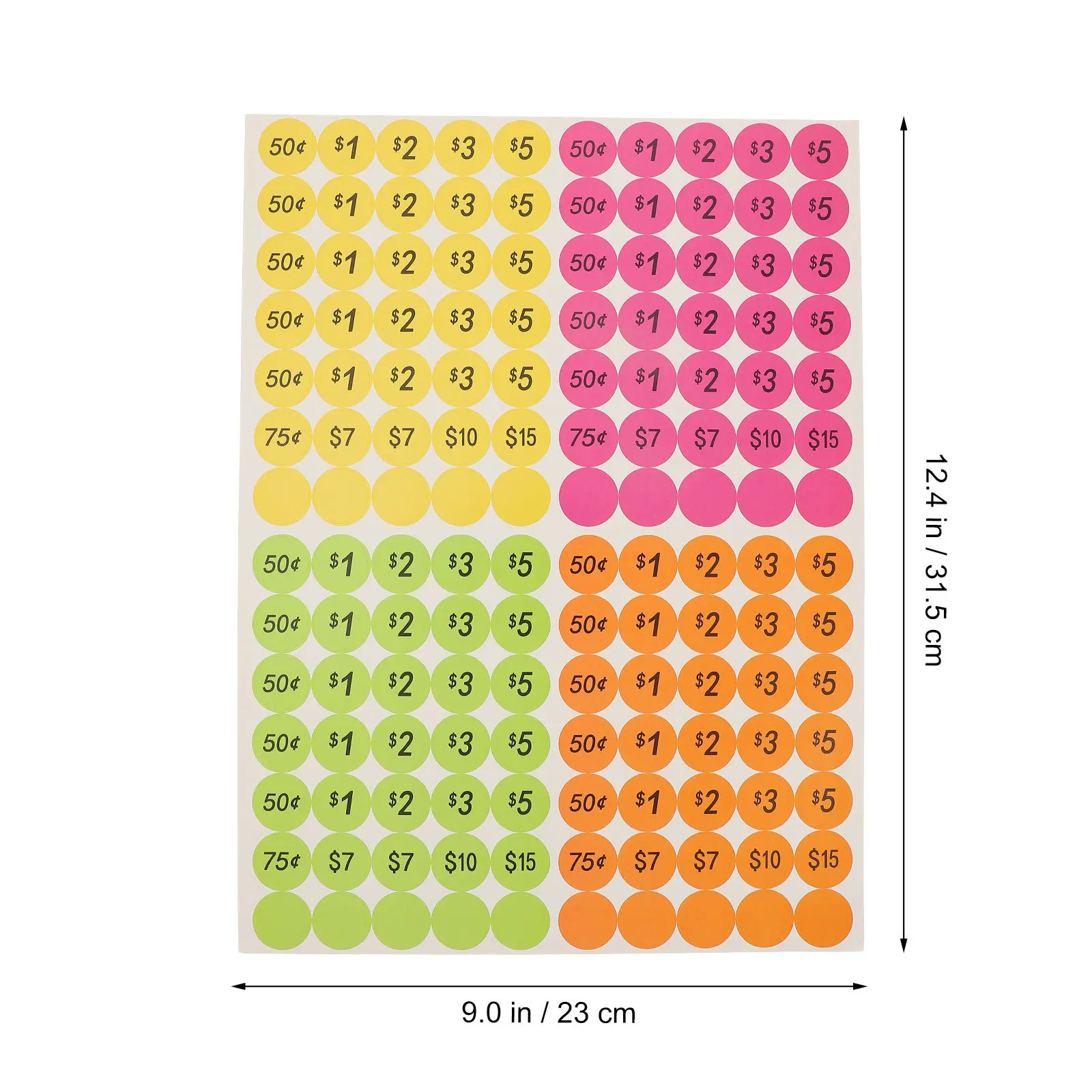 25-Blatt-Preisetikettenpapier und glatt für Marker, Stifte, Bleistifte, locken die Aufmerksamkeit von Kunden in Geschäften und Einkaufszentren an