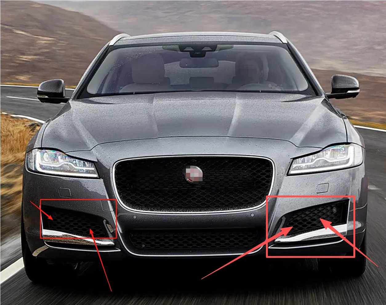 FRONT RIGHT BUMPER RADIATOR GRILLE For JAGUAR XF X260 T2H16759