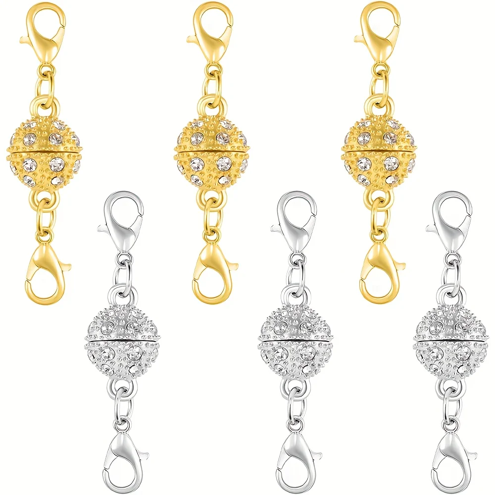

Magnetic Jewelry Clasps with Ball & Lobster Clasps - Secure Magnetic Closure for Necklaces, Bracelets,