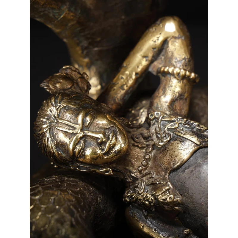 

Sand-Shay Lord Vishnu Brass Sculpture Original Shesha-Shay Handmade Art