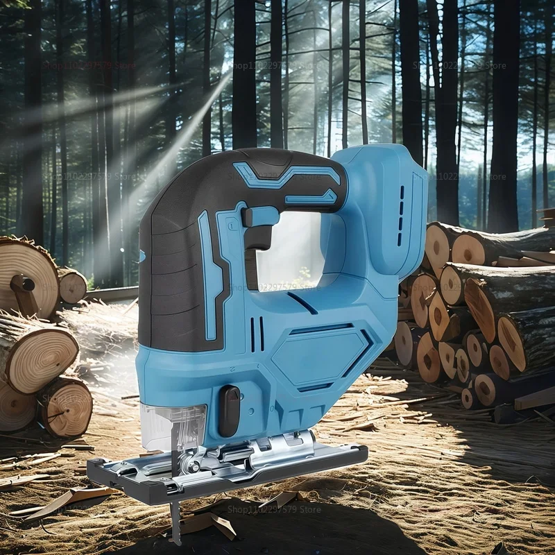 Seghetto alternativo elettrico a batteria Seghetto alternativo multifunzione portatile Utensile elettrico per la lavorazione del legno Lavorazione del legno regolabile per 18 V senza batteria