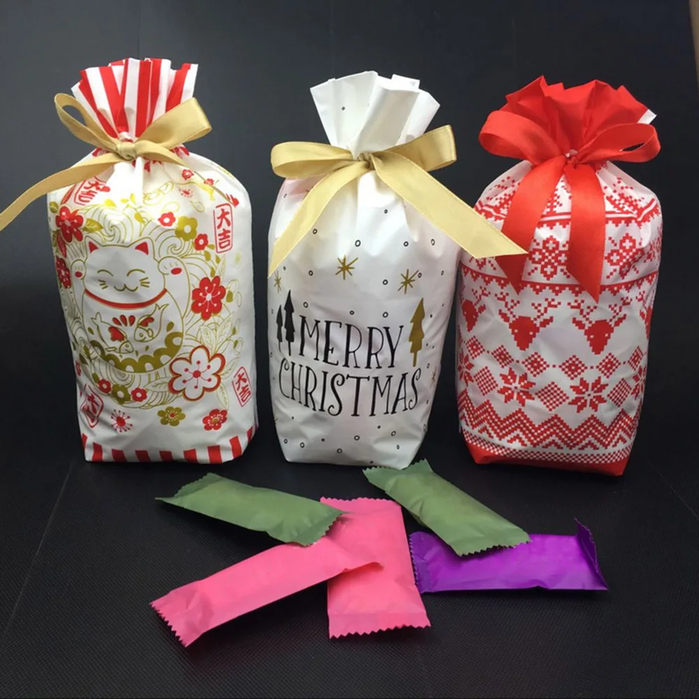 

Christmas Gift Drawstring Bags Christmas Gift Bag Festival Bags Gift Bags Plastic Bag Christmas Treat Bags