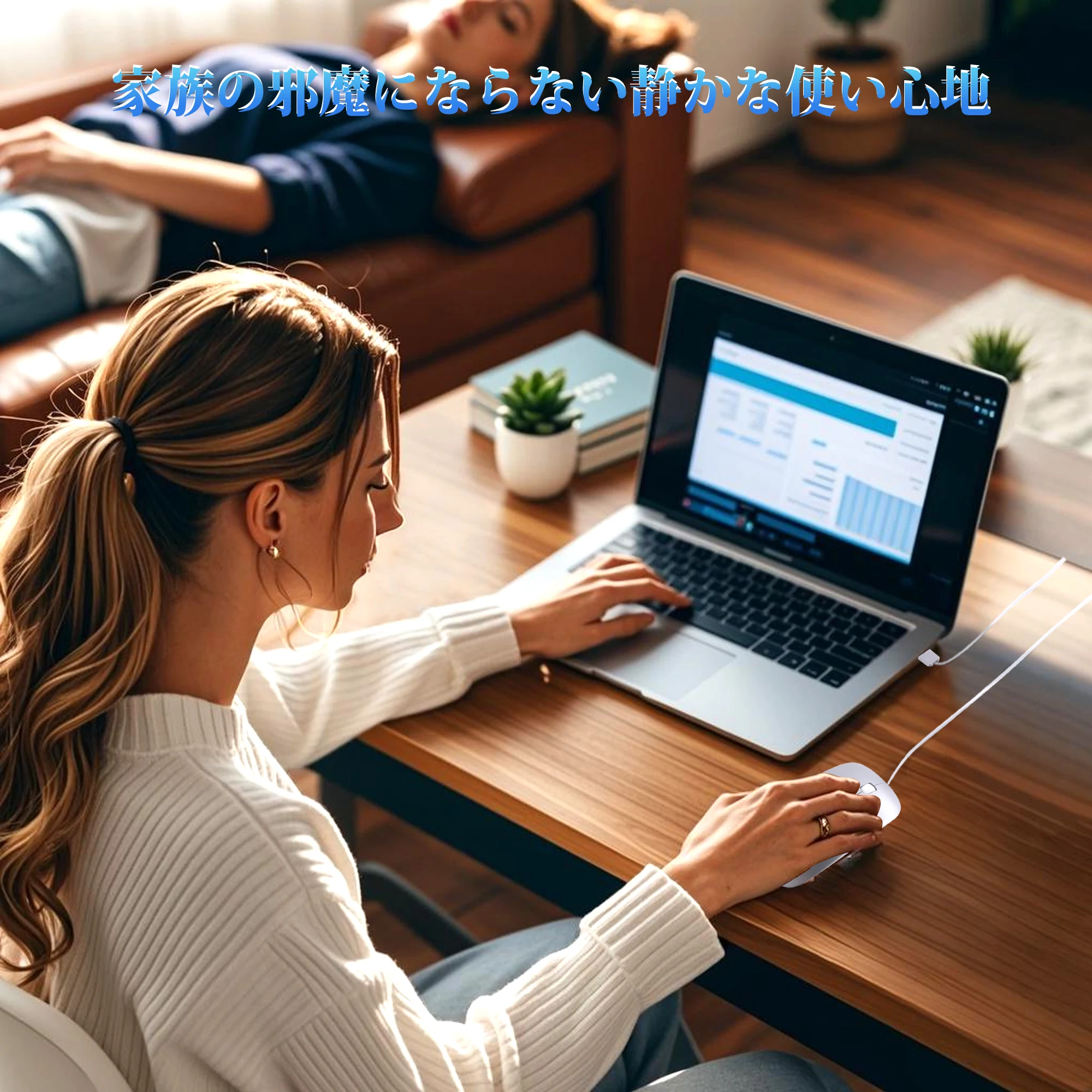 Mouse telescopico cablato per computer portatile, mouse ottico USB muto, giochi da ufficio