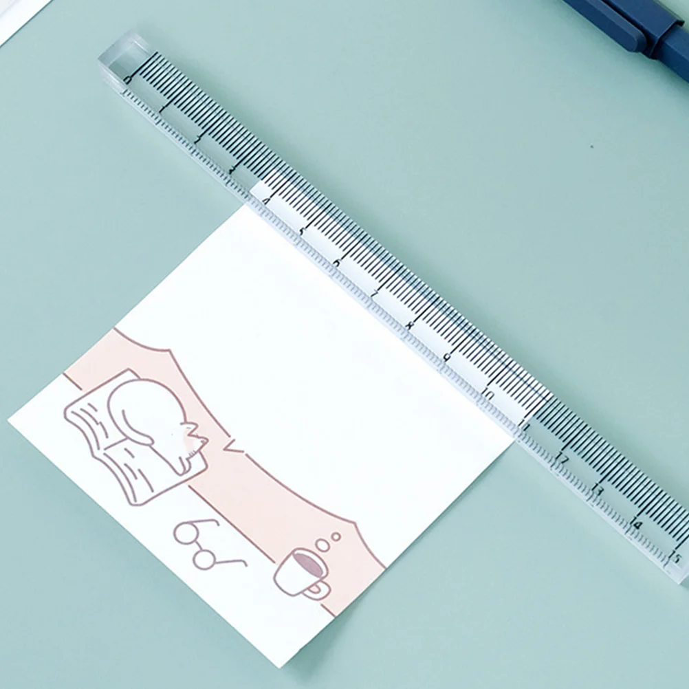 3 Pcs Transparent Ruler Set Professional Drawing Straight Student Stationery Scale Square Stick Measuring Tool