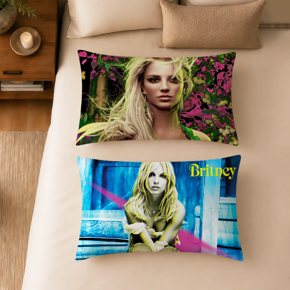 Singer B-Britney J-Jean Spears Pop Y2k Soft Rectangle Pillowcover Home Sofa Living Room Decor Dorm Bedside Hogar Pillowcase Gift