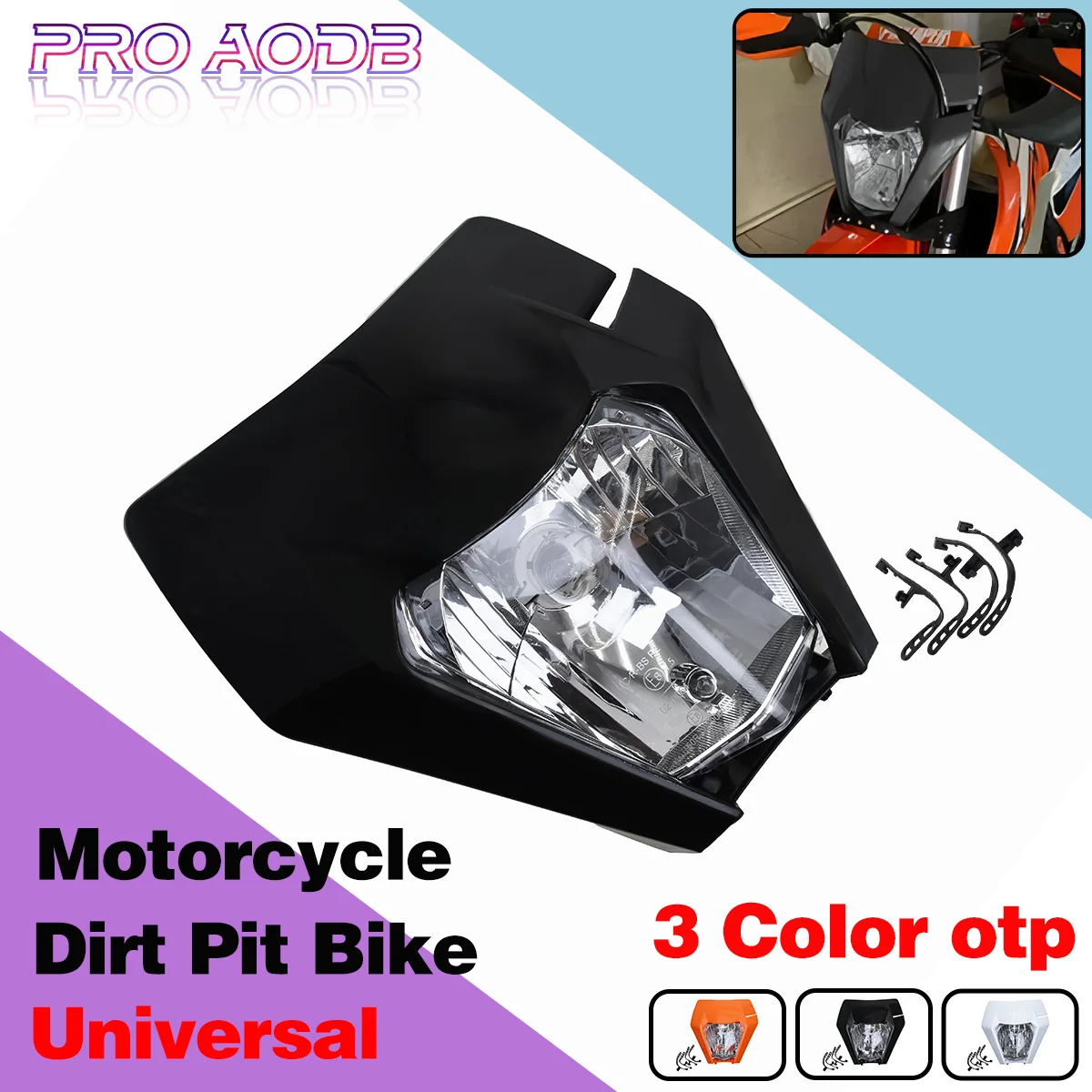 

Motocross 12V LED super bright lamp shade For KTM XC XCWF SX EXC Yamaha YZ Honda Suzuki Kawasaki KXL KX KXF Dirt bike Universal