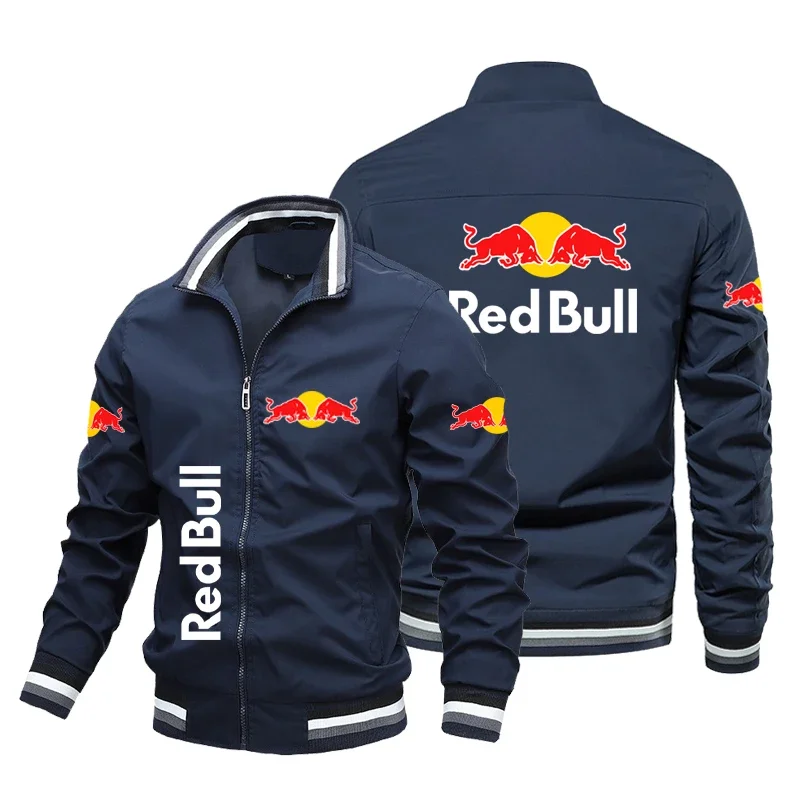 

Men's Red Bull Racing Jacket Windbreaker 2025 New Trendy Casual Motorcycle Jacket Sportswear Red Bull Racing Team Jacket Coats