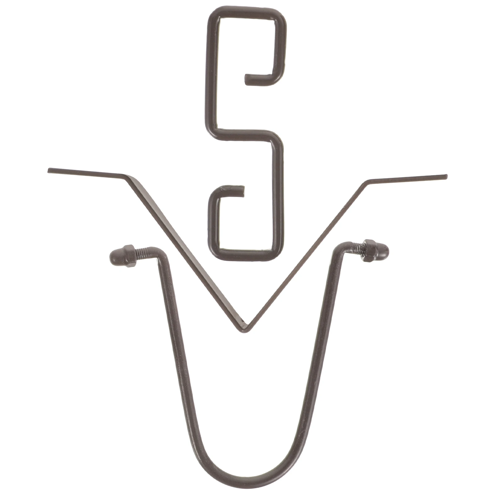 1 set Rain Chain Hook Set Iron Gutter Clip Black Hooks Component Metal Decor Gutters Durable Safe Longtime Use Practical Stable