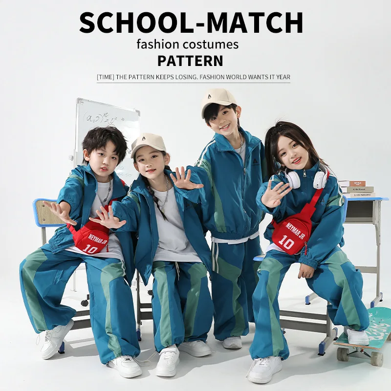 

Boy Hip-hop Dance Clothes Girls Pant Suit Tracksuit Wear Kids Catwalk Set Korean Group Costume K-POP Dance Wear