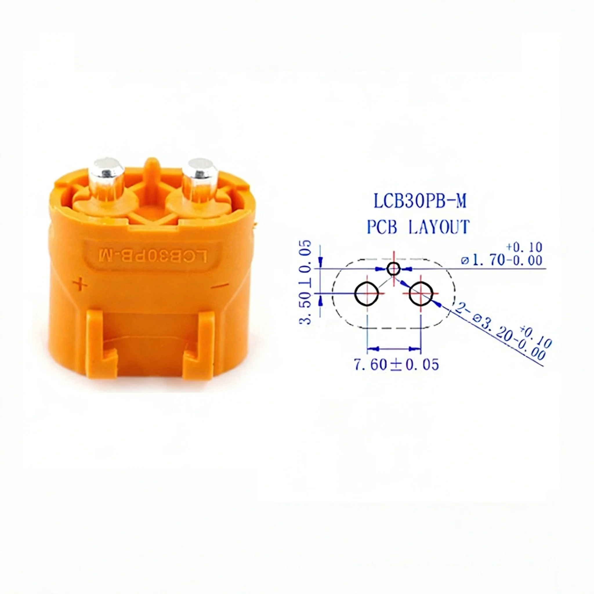 Amass Original LCB30PB-M LCB30-F Connector Lock Type PCB Mount Crimp Plug Replace XT60PB High Current Battery Connector