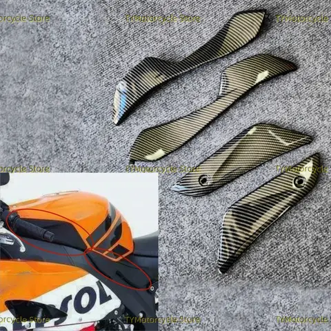 탄소 섬유 코팅 페어링 키트 오토바이 왼쪽 오른쪽 탱크 사이드 커버 패널, 혼다 CBR1000RR 2004 2005 2006 2007 적합