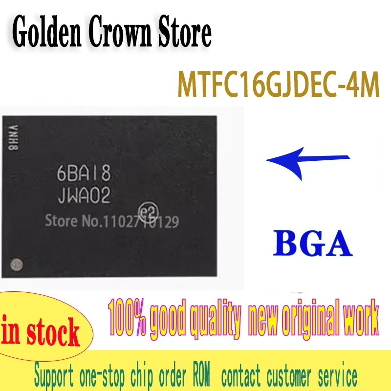 

1PCS/lot MTFC16GJDEC-4M IT FBGA169 JWA02 JWAO2 16G MTFC16GJDEC-4M:IT work New original In Stock