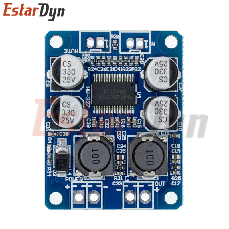 TPA3118 60W 32Pin Chip Original DC 12V-24V Mono Digital Audio Power Amplifier Board Amp Module