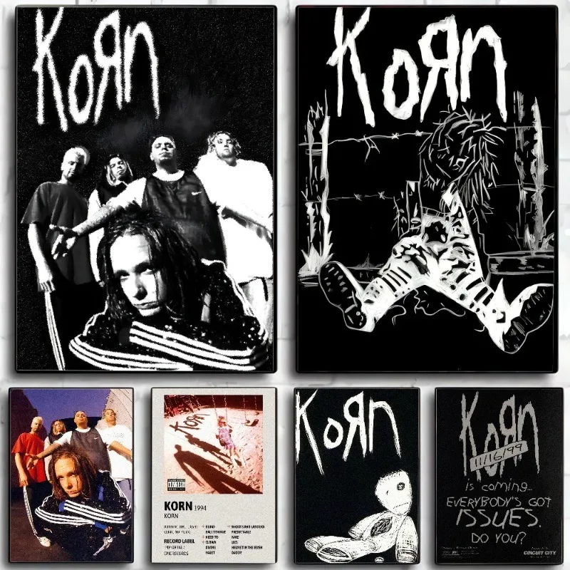 المعادن روك باند K-Korn ملصق جدار ديكور فني ديكور المنزل غرفة المعيشة مطعم المطبخ الفن