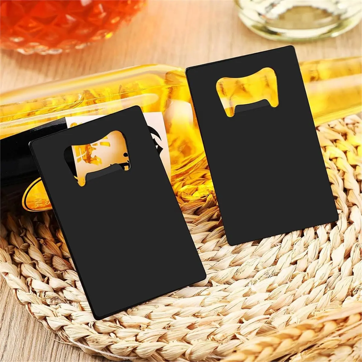 60PCS Card Bottle Opener, Stainless Steel Beer Opener for Wallet Pocket Wedding Party Gifts