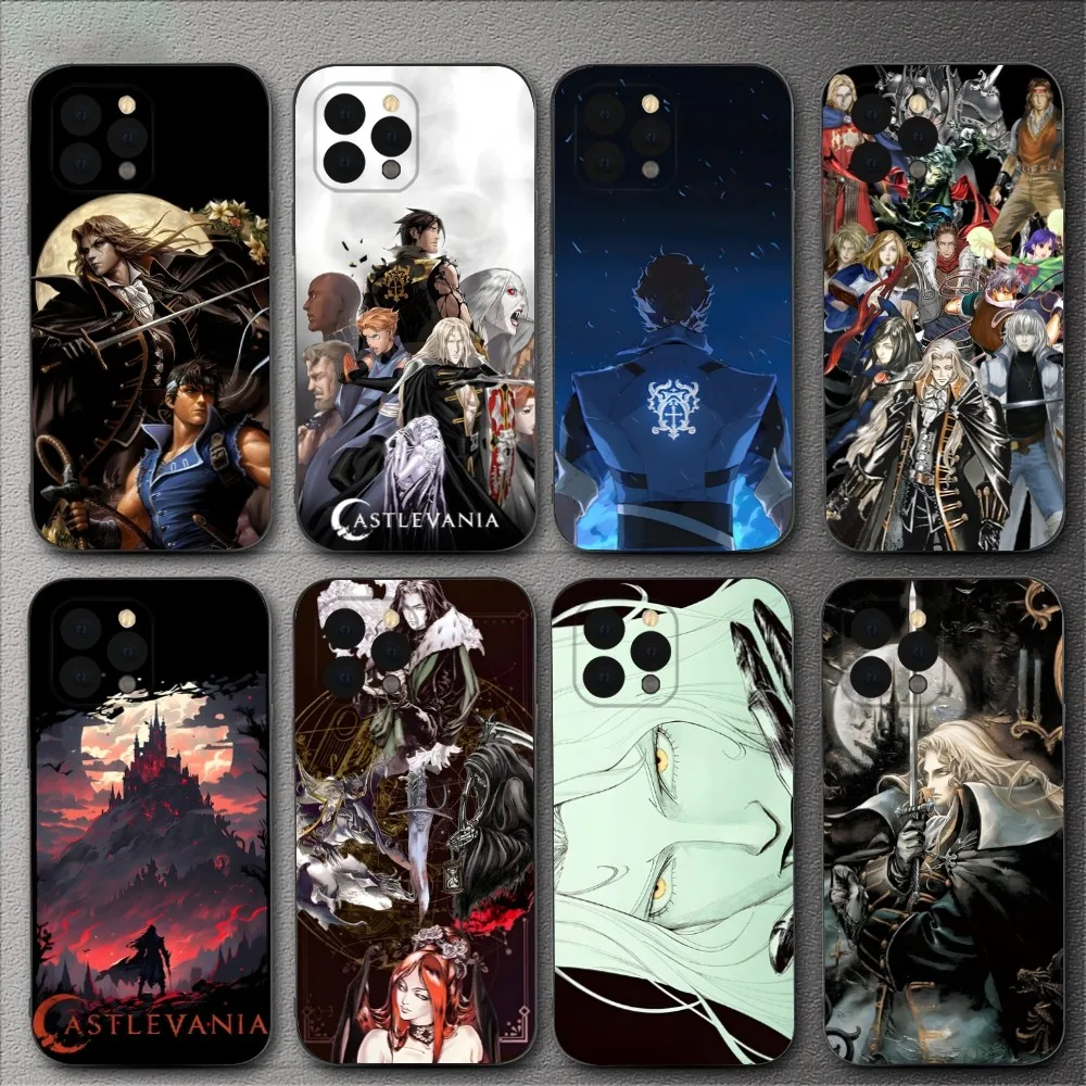 Чехол для телефона Castlevania Game для iPhone 15,14,13,12,11,XS,XR,X,8,7,Pro,Max,Plus,mini, силиконовый черный чехол