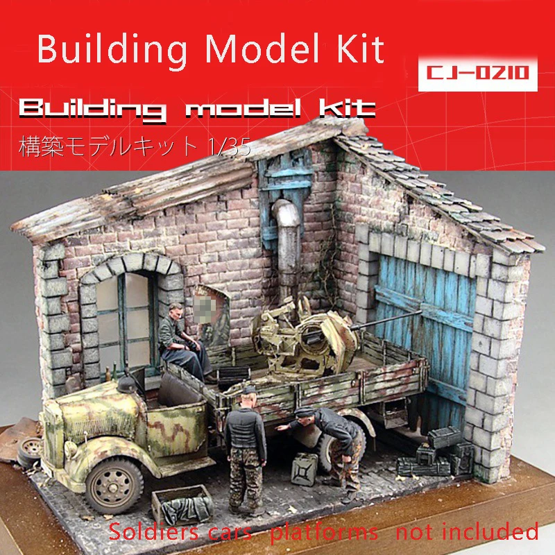 1: 35 Building Assembly Models Building Buildings European Bungalow Structures Sandtable Scenario DIY Hobby Handmade Models