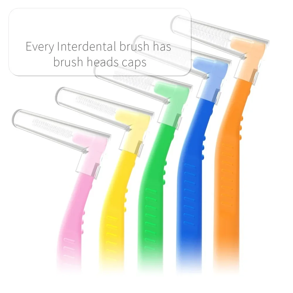 5pcs Oral Care L-shaped Interdental Brush Cleaning Toothpick Between Teeth Floss Toothpick Oral Care Tool