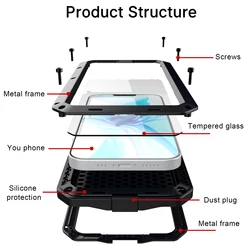 New Metal Heavy duty anti-slip Sturdy drop Resistant 360 Degree full Protection case for iPhone16 15 Xs Max 11 12 13 14 Series