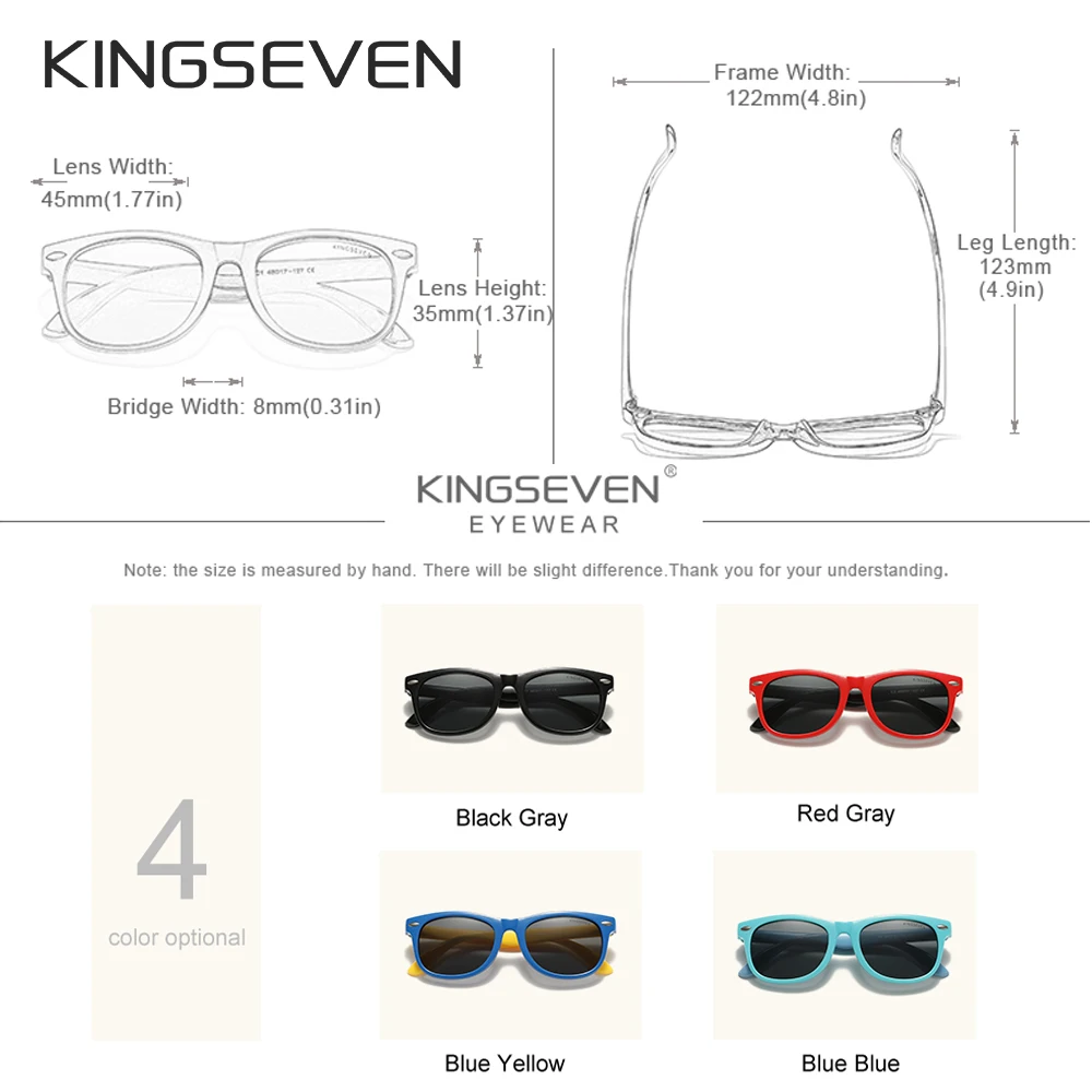KINGSEVEN Brand Children Sunglasses Polarized Girls Design Glasses Decorative Sun Glasses For Boys Gafas De Sol UV400