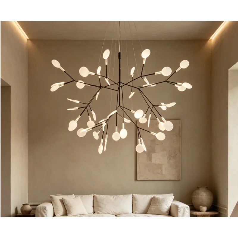 Kronleuchter im nordischen Stil, LED-Firefly-Zweiglampe für Kücheninsel, Esszimmer, Wohnzimmer, Schlafzimmer, Kunst-Hängelampe