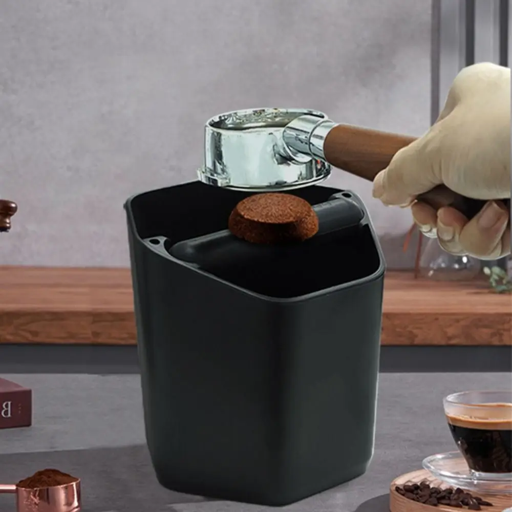 

Rubber Handle Hexagonal Coffee Knock Box Nonslip Base Silent Coffee Dreg Bucket Plastic Large Capacity Coffee Grounds Bucket