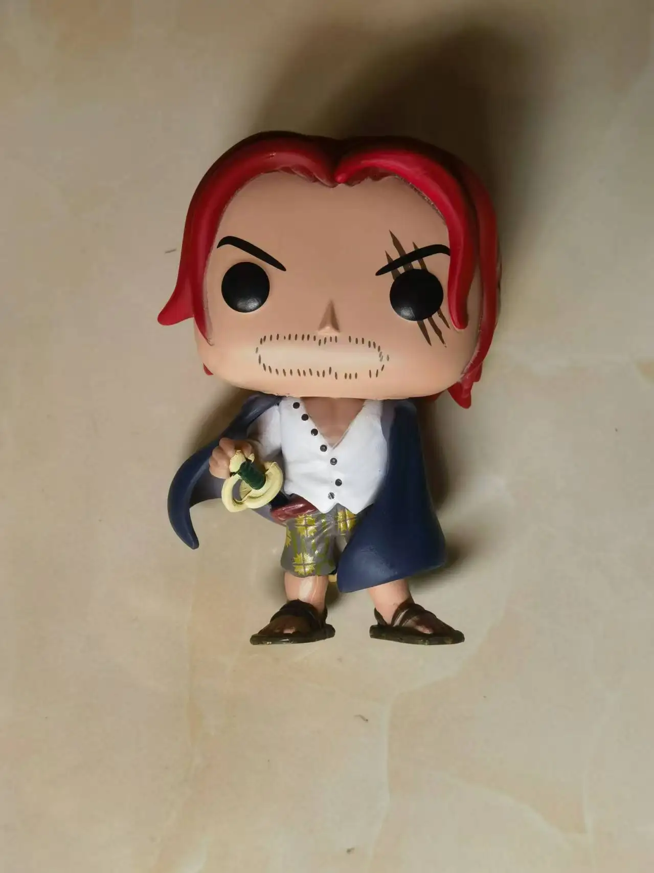 Anime Shanks Vinyl Model  Figure Christmas Gift for Children 10cm