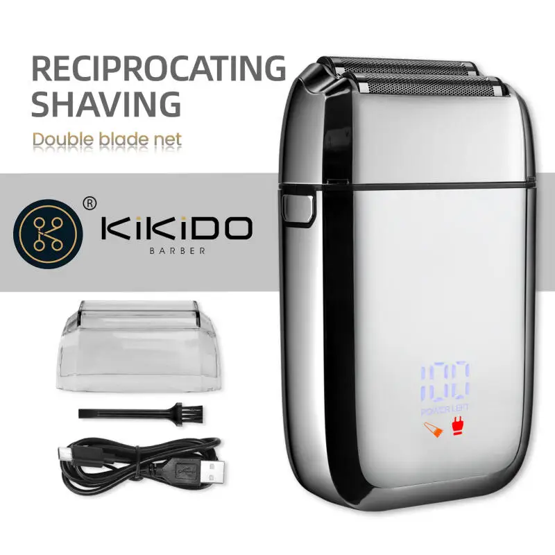 

Профессиональная электрическая бритва для мужчин KIKIDO, перезаряжаемый триммер для бороды, портативная ретро-модная бритва для мужчин, подарки