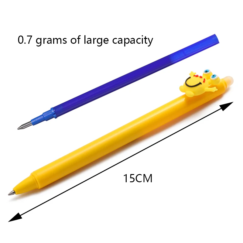 6Pcs Cartoon Monsters Erasable Pens 0.5mm Gel Pen Blue Gel Ink Stationery School Writing supplies for Notebook Office Student