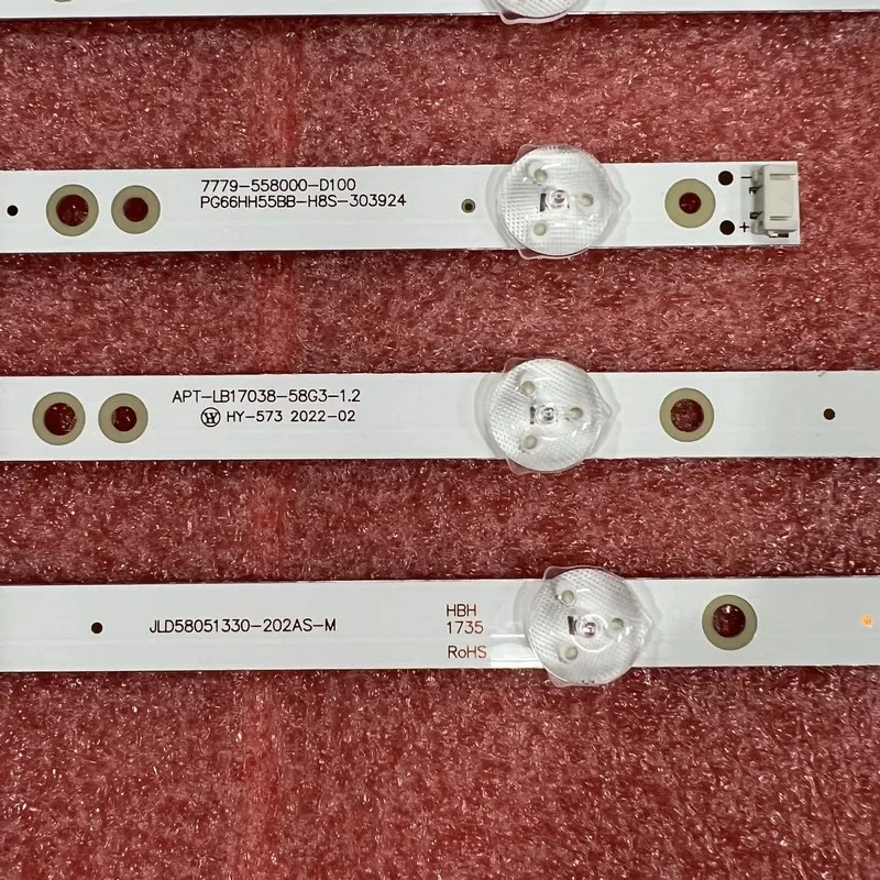 Hisense LED 백라이트 스트립, 58G2A300 58F5 58G2A 58G3 58K5D 58F55 JL.D58051330-202AS-M V580DJ4-MD1 APT-LB17038-58G3-1.2