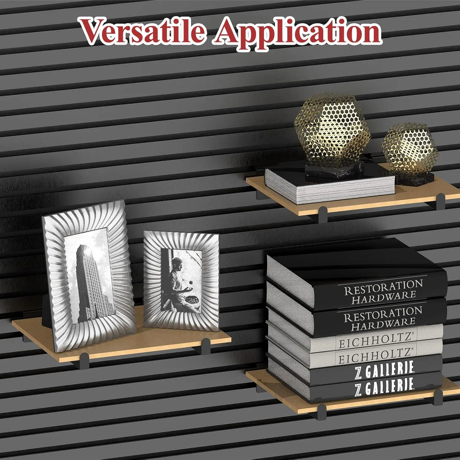 دعامات أرفف معدنية سوداء مقاس 12 بوصة، عبوة من 24 قطعة، خطافات Slatwall شديدة التحمل للعرض