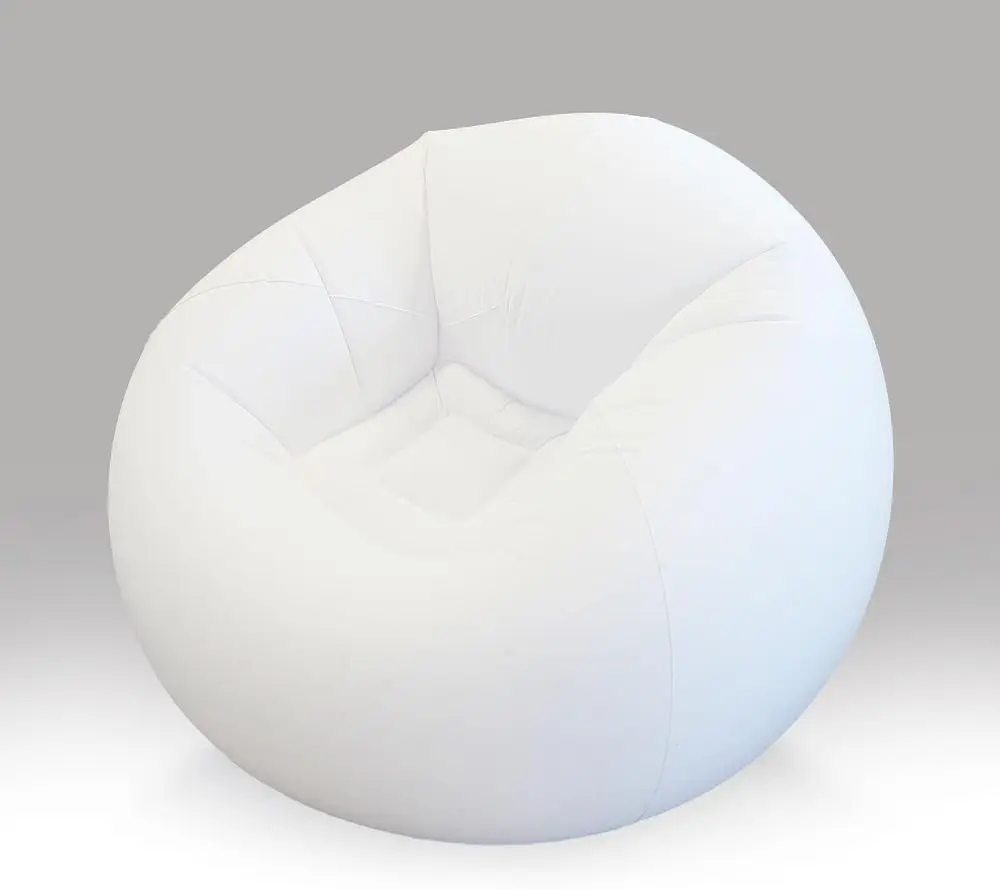 

45X45X28 Inflatable Beanl Bean Bag Chair Lounge Sofa - White